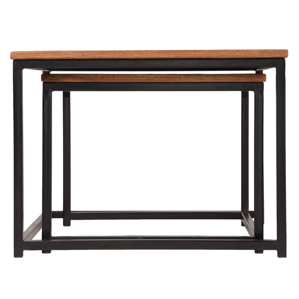 LABEL51 2-dielna súprava konferenčných stolíkov Couple drevená/čierna