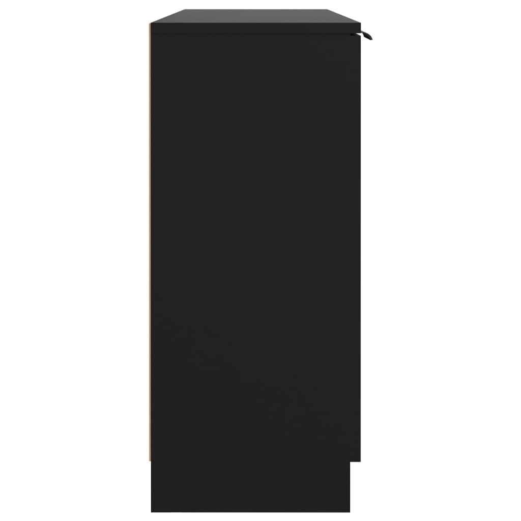 vidaXL Komoda čierna 90,5x30x70 cm spracované drevo
