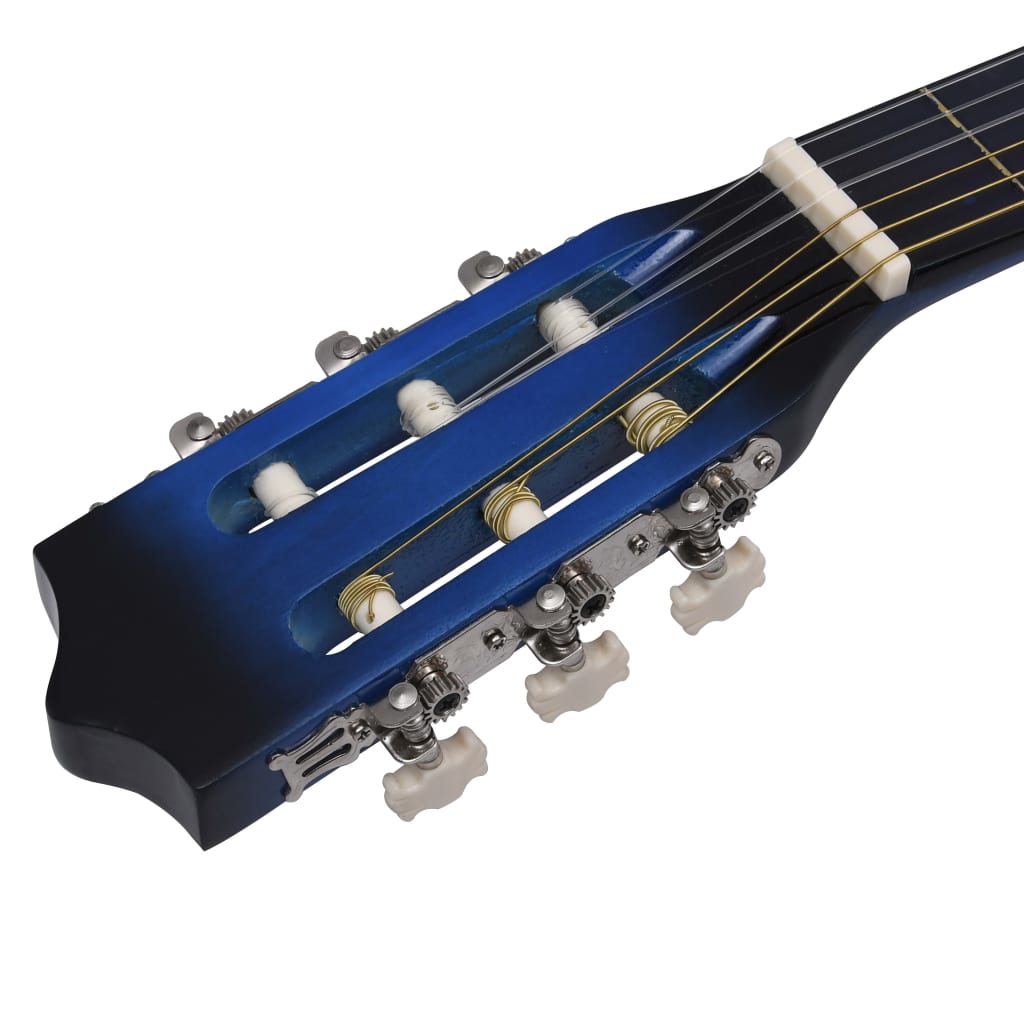 vidaXL 8-dielna klasická gitarová sada pre deti a začiatočníkov modrá 3/4 36"