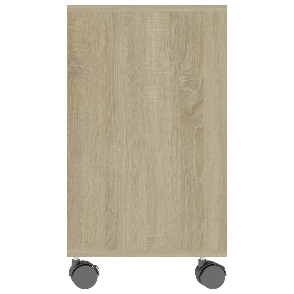 vidaXL Príručný stolík, biela+sonoma 70x35x55 cm, kompozitné drevo