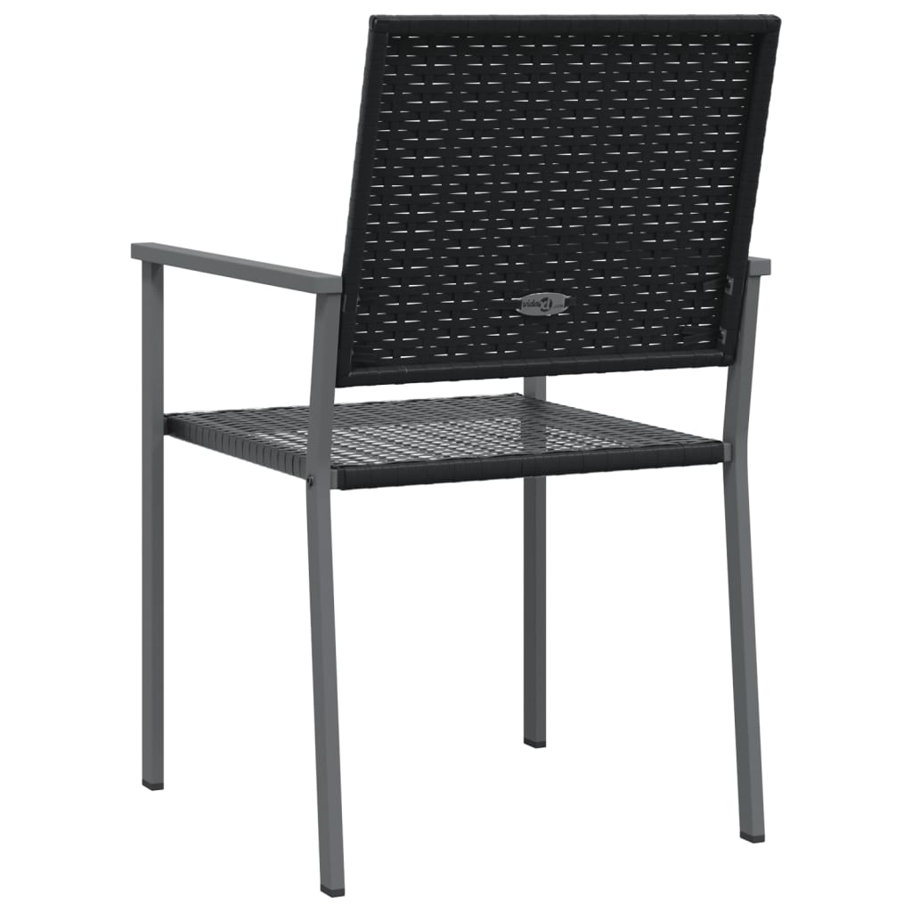 vidaXL Záhradné stoličky 6 ks čierne 54x62,5x89 cm polyratan
