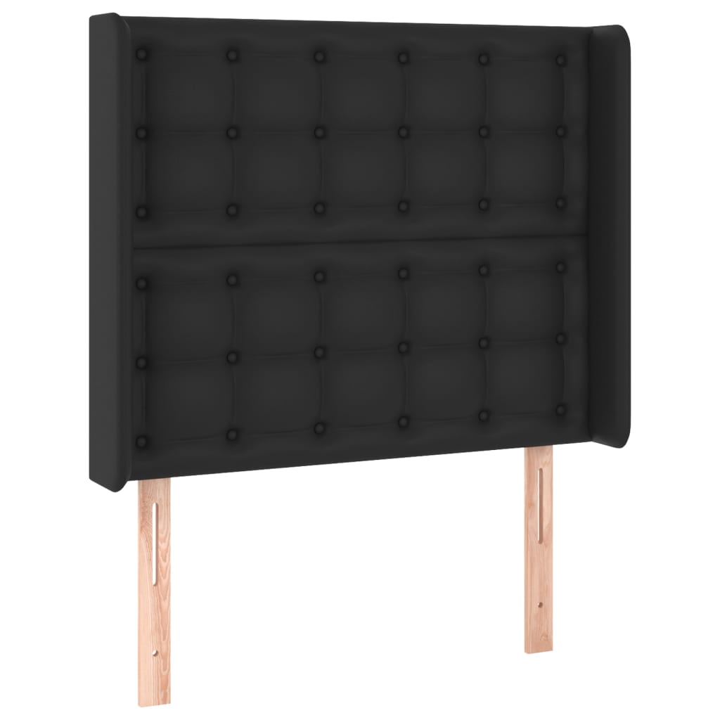 vidaXL Boxspring posteľ s matracom a LED čierna 100x200 cm umelá koža