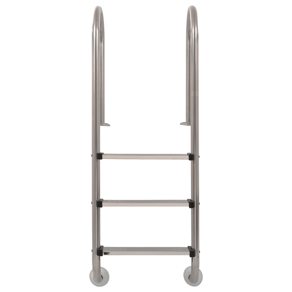 vidaXL Bazénový rebrík s 3 schodíkmi, nehrdzavejúca oceľ 304, 120 cm