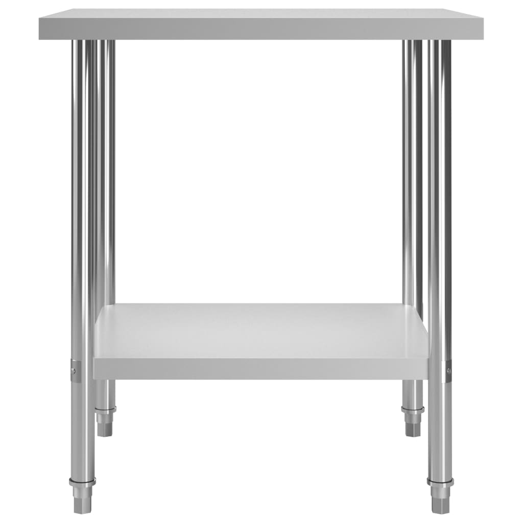 vidaXL Kuchynský pracovný stôl 80x60x85 cm, nehrdzavejúca oceľ