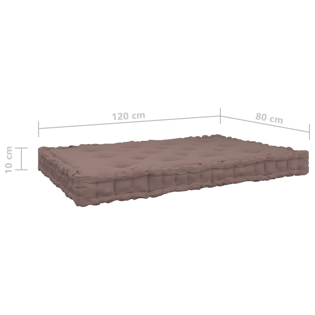 vidaXL Podlahové podložky na paletový nábytok 5 ks sivohnedé bavlna
