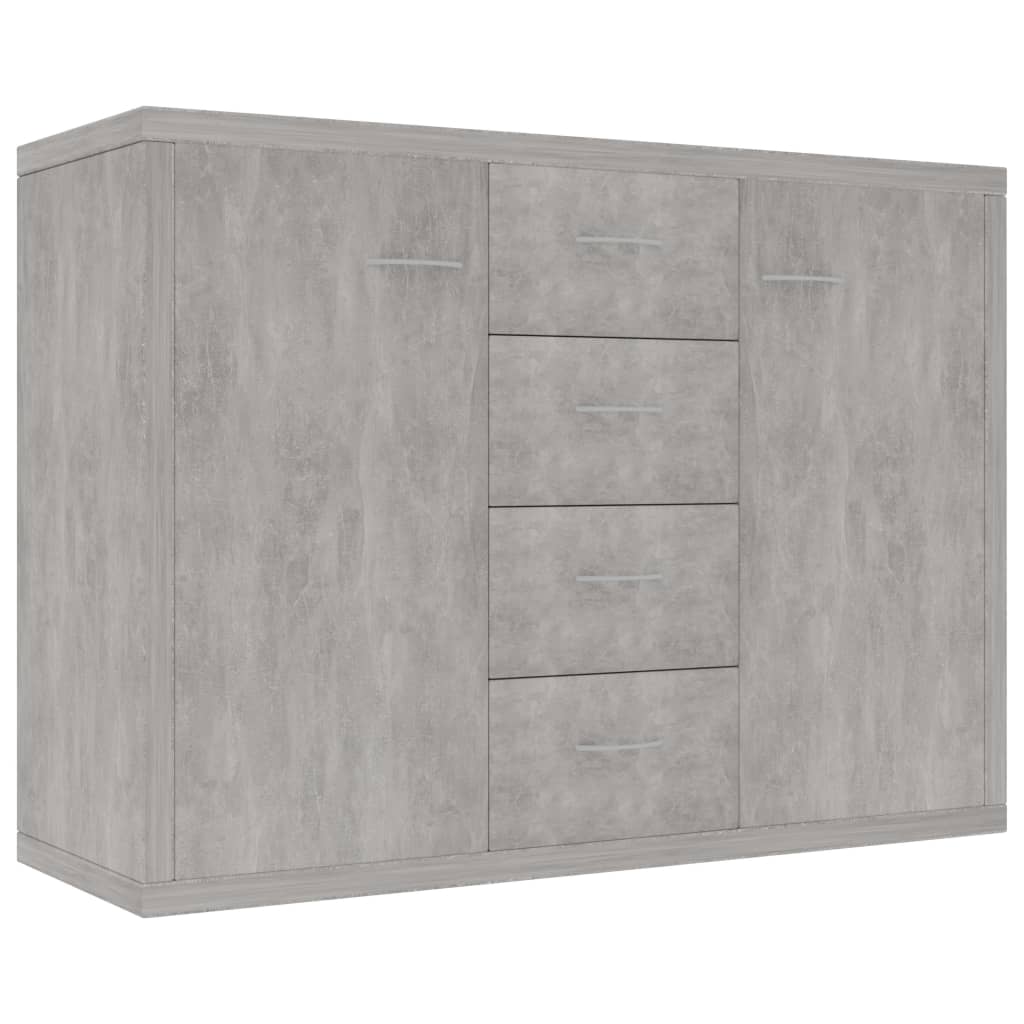 vidaXL Komoda, betónovo sivá 88x30x65 cm, kompozitné drevo