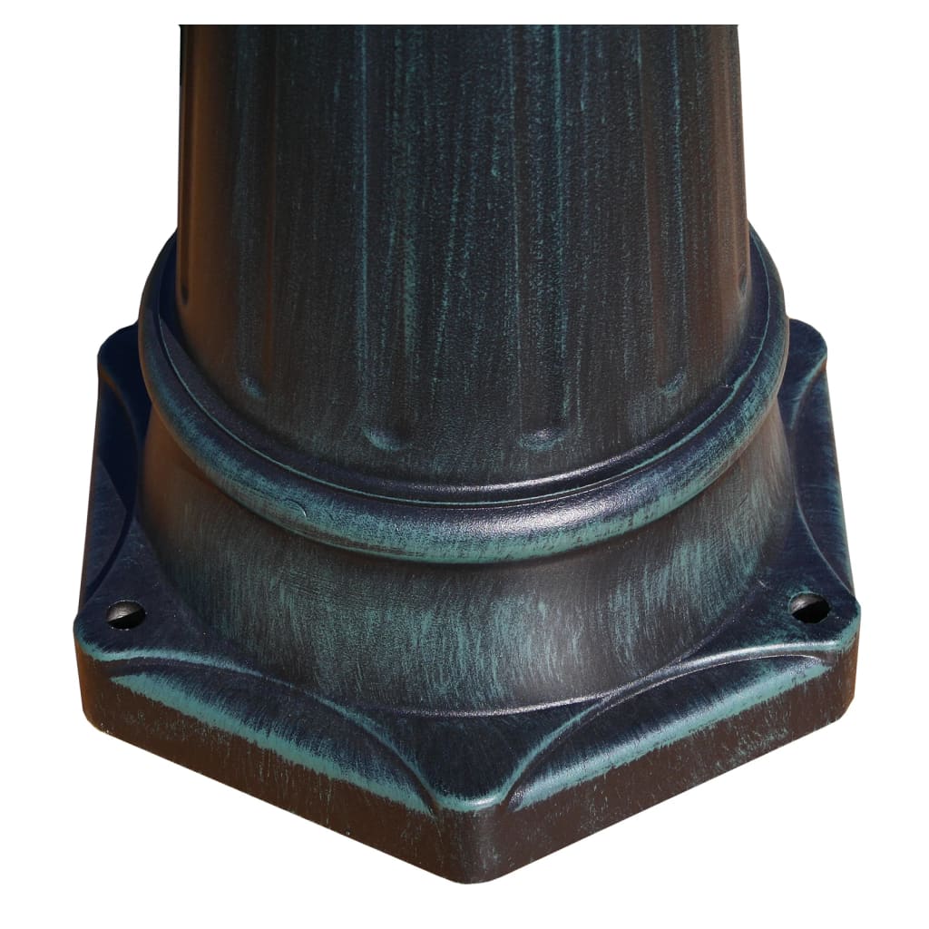 vidaXL Stĺpové záhradné svetlo, 2-ramenné 230 cm, zelenočierne, hliník