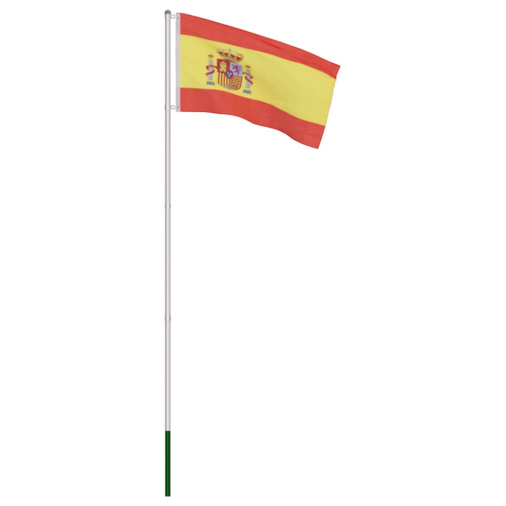 vidaXL Španielska vlajka a stĺp 4 m hliníkový