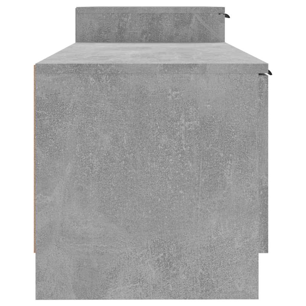 vidaXL TV stolík betónový sivý 158,5x36x45 cm spracované drevo