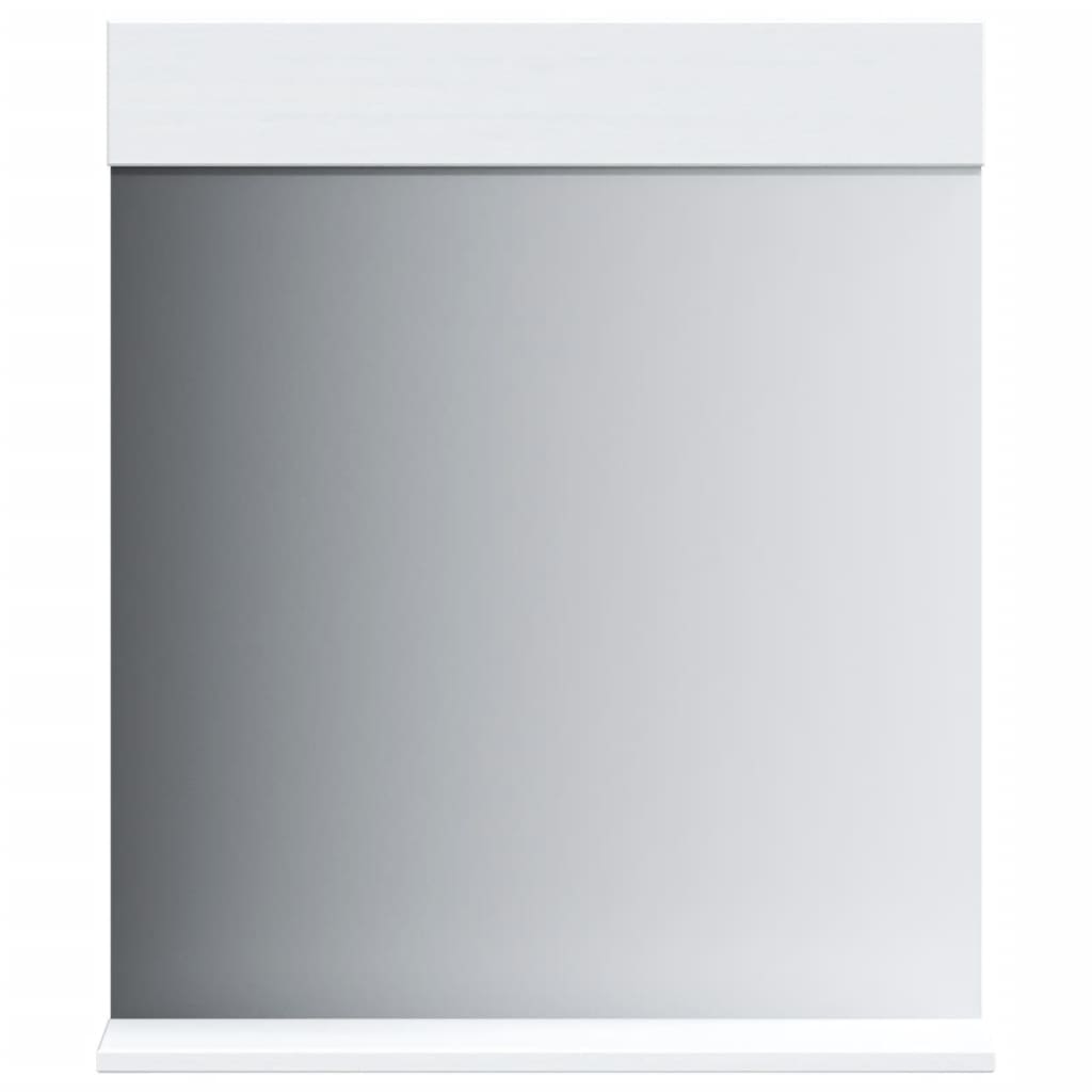 vidaXL Kúpeľňové zrkadlo s poličkou BERG biele 60x12x70 cm masív