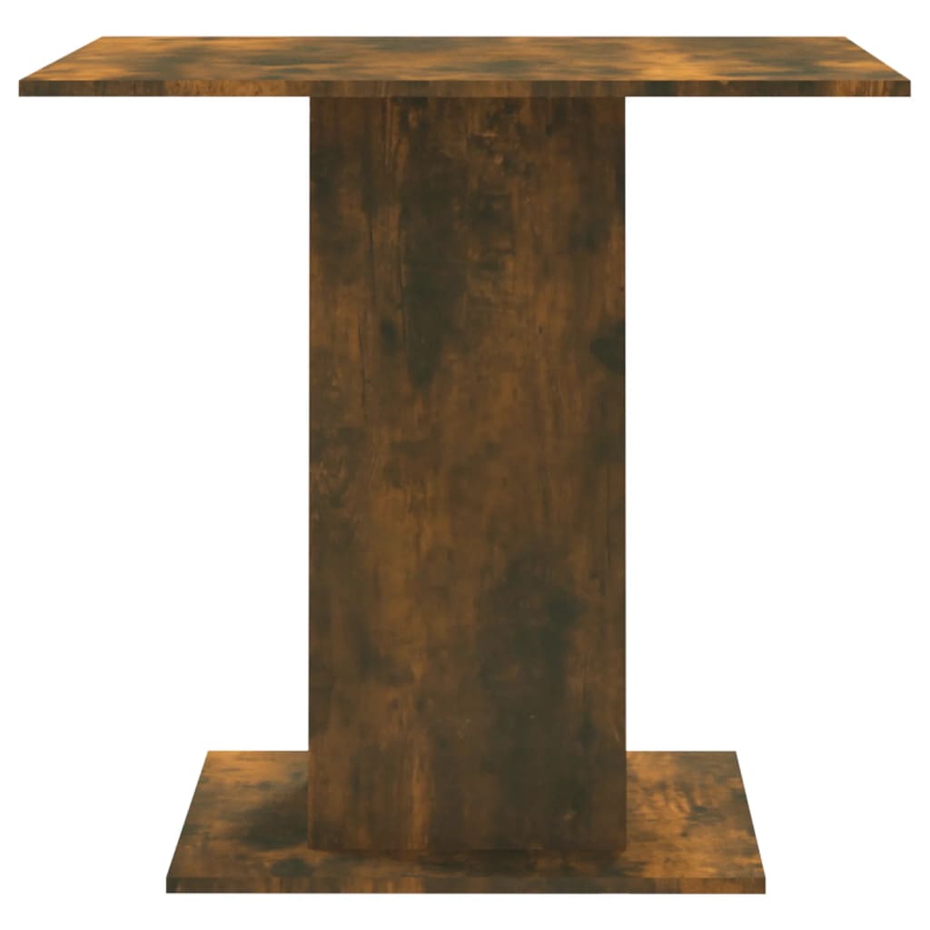 vidaXL Jedálenský stôl dymový dub 80x80x75 cm spracované drevo