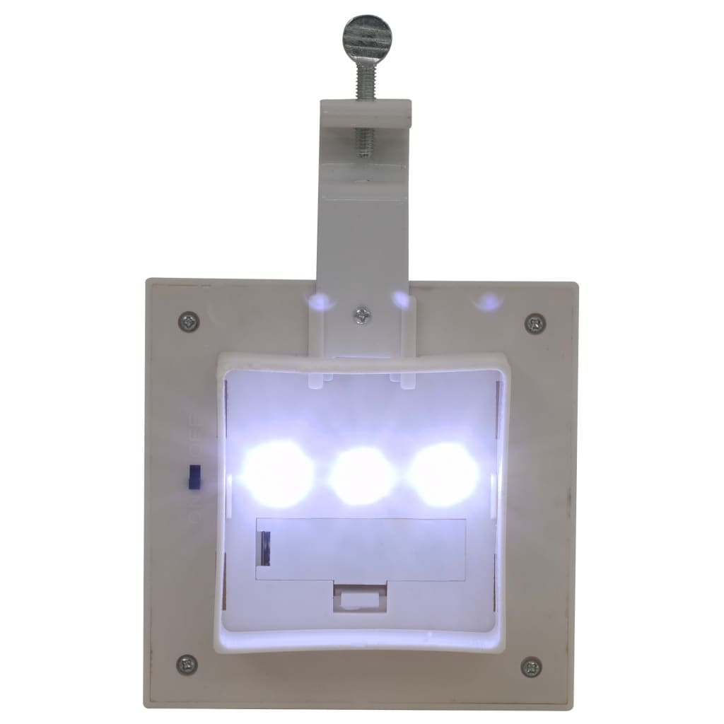 vidaXL Vonkajšie solárne svietidlá 12 ks biele 12 cm LED štvorcové