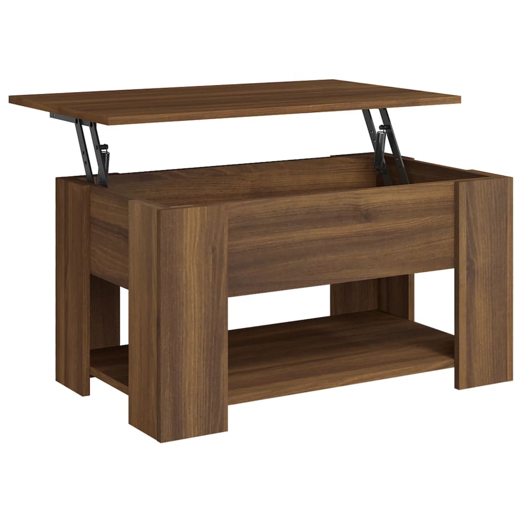 vidaXL Konferenčný stolík hnedý dub 79x49x41 cm spracované drevo
