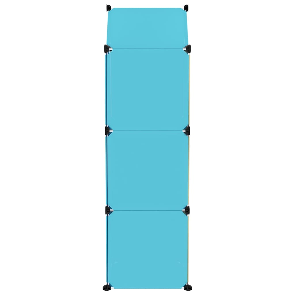 vidaXL Úložná skrinka v tvare kociek pre deti s 8 kockami modrá PP