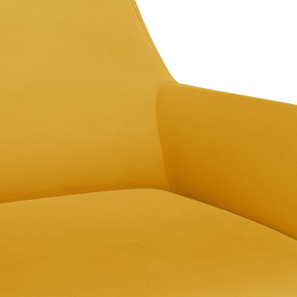 vidaXL Otáčacie jedálenské stoličky 6 ks žlté zamatové