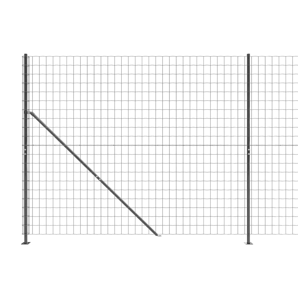 vidaXL Drôtený plot s prírubou antracitový 2x25 m