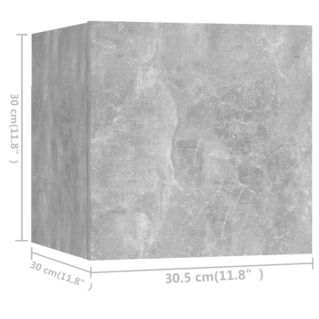 vidaXL 8-dielna súprava TV skriniek betónovo-sivá drevotrieska