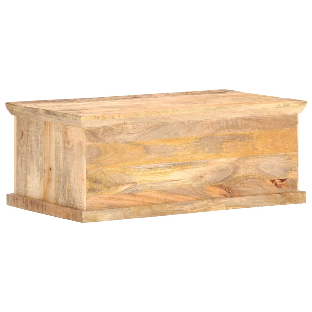 vidaXL Konferenčný stolík 90x50x35 cm mangové drevo a prírodná trstina
