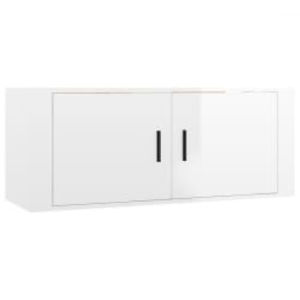 vidaXL 2-dielna súprava TV skriniek lesklá biela kompozitné drevo
