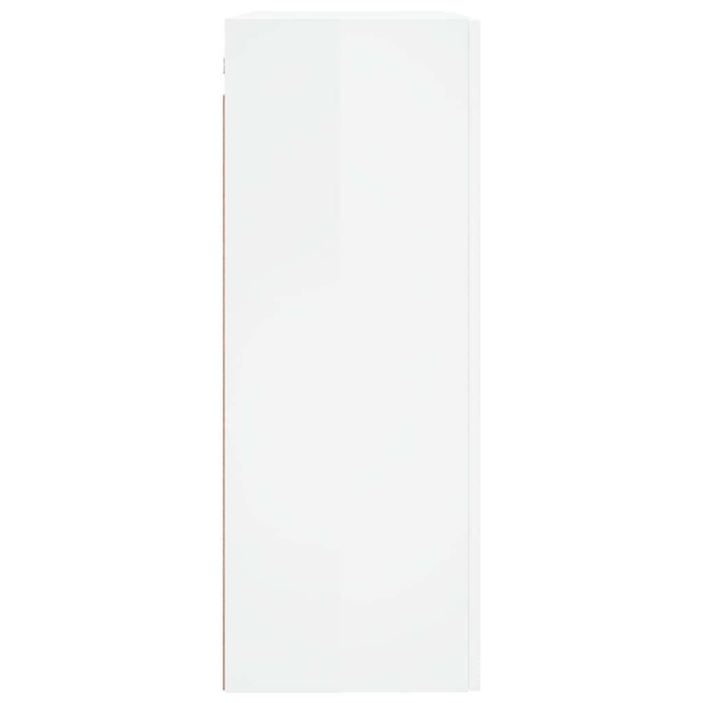 vidaXL Nástenné skrinky 2 ks lesklé biele 69,5x34x90 cm