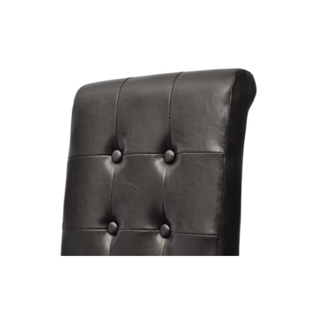vidaXL Jedálenské stoličky 4 ks hnedé umelá koža