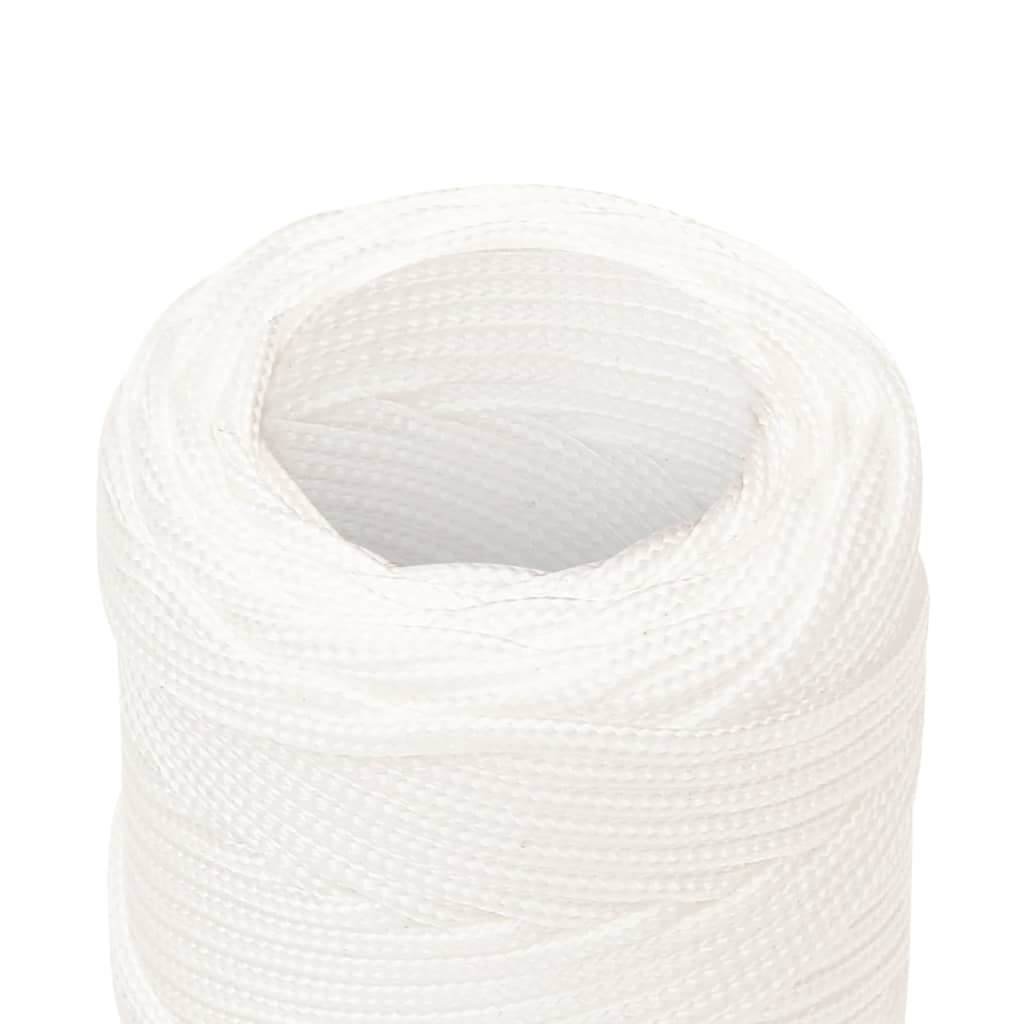 vidaXL Lodné lano biele 2 mm 25 m polypropylén
