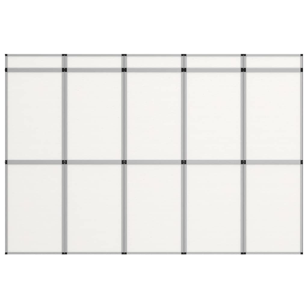 vidaXL 15-panelová skladacia výstavná stena 302x200 cm, biela