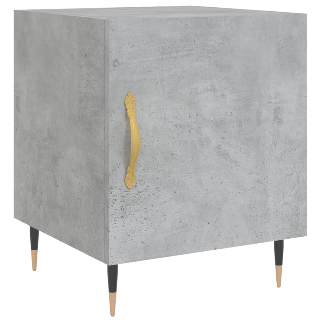 vidaXL Nočný stolík betónový sivý 40x40x50 cm spracované drevo