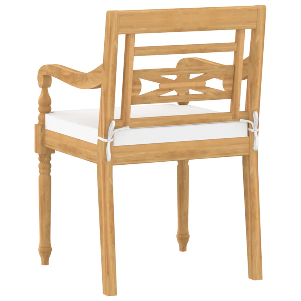 vidaXL Batavia stoličky so sedákmi 8 ks masívne teakové drevo