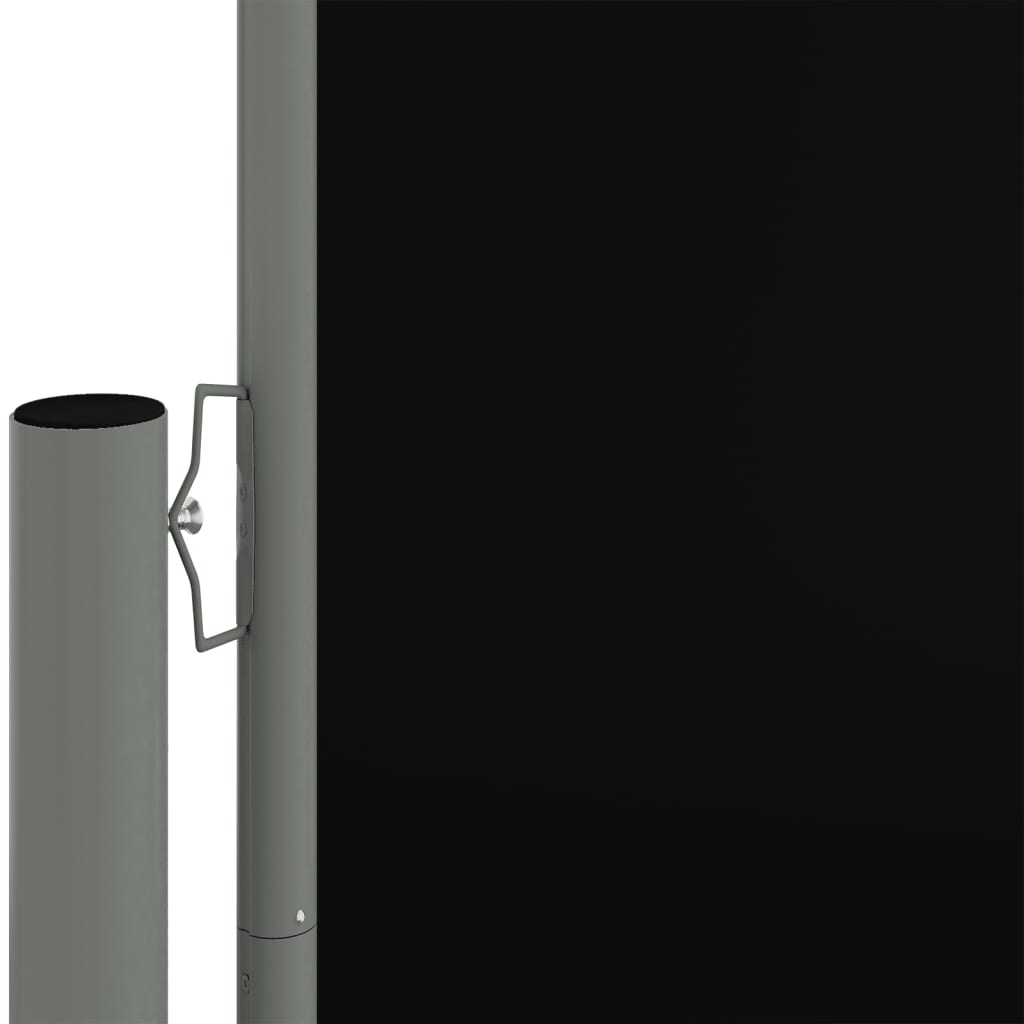 vidaXL Zaťahovacia bočná markíza čierna 117x1200 cm