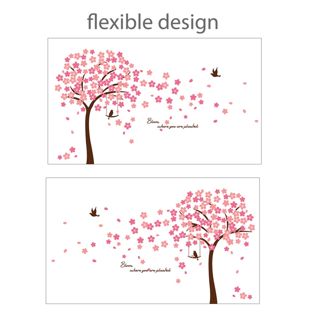 425868 WALPLUS Home Decoration Sticker Cherry Blossom 320x180cm Pink