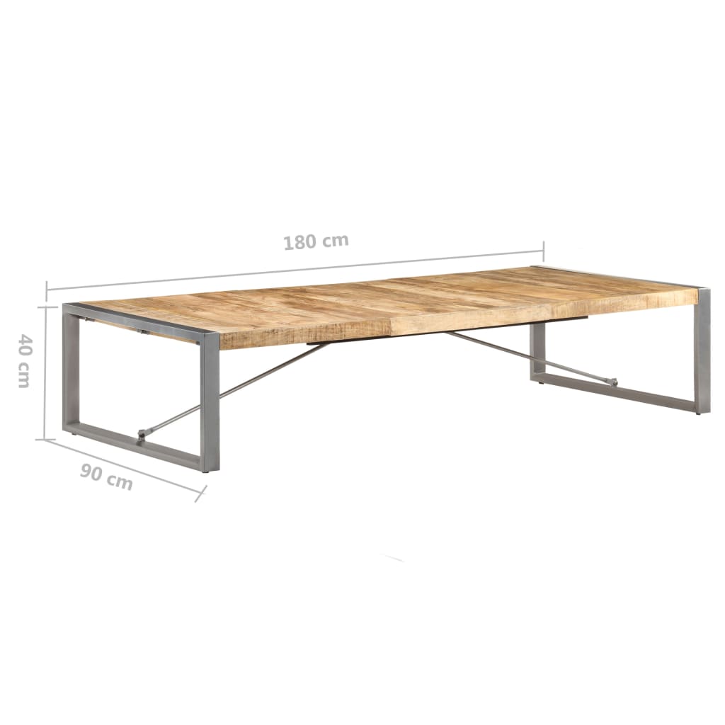 vidaXL Konferenčný stolík 180x90x40 cm, surové mangové drevo