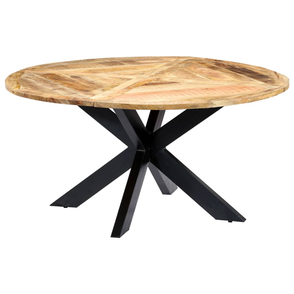 vidaXL Jedálenský stôl okrúhly 150x76 cm masívne mangovníkové drevo