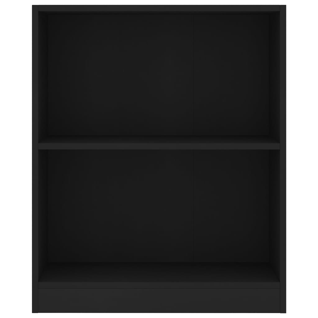 vidaXL Knižnica, čierna 60x24x76 cm, kompozitné drevo