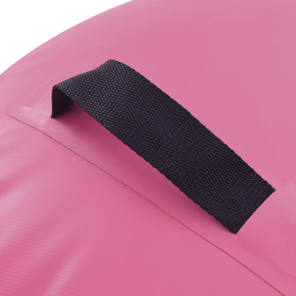 vidaXL Nafukovací gymnastický valec s pumpou 120x75 cm PVC ružový