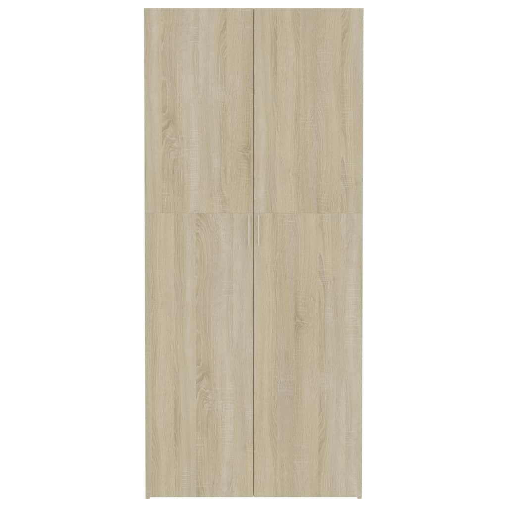 vidaXL Úložná skrinka, dub sonoma 80x35,5x180 cm, kompozitné drevo