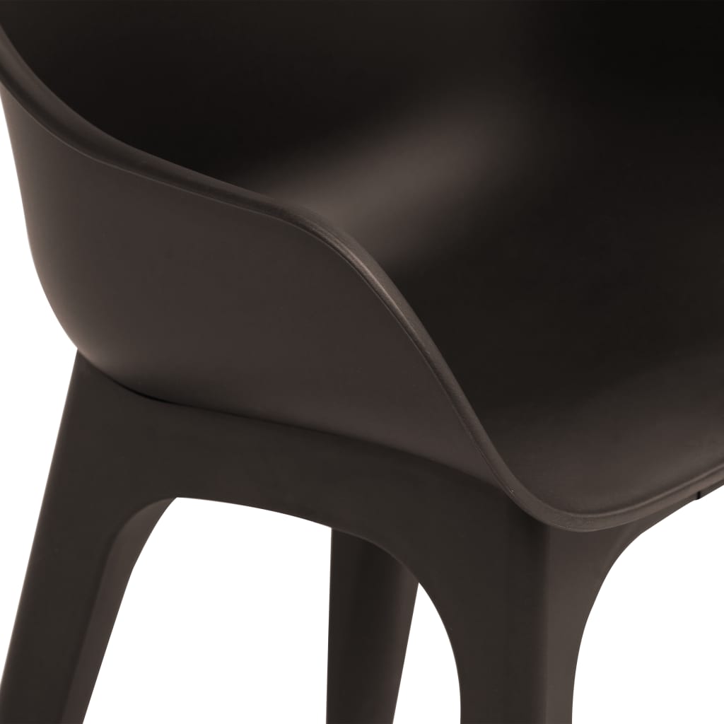 vidaXL Záhradné stoličky s opierkami rúk 2 ks hnedé plastové