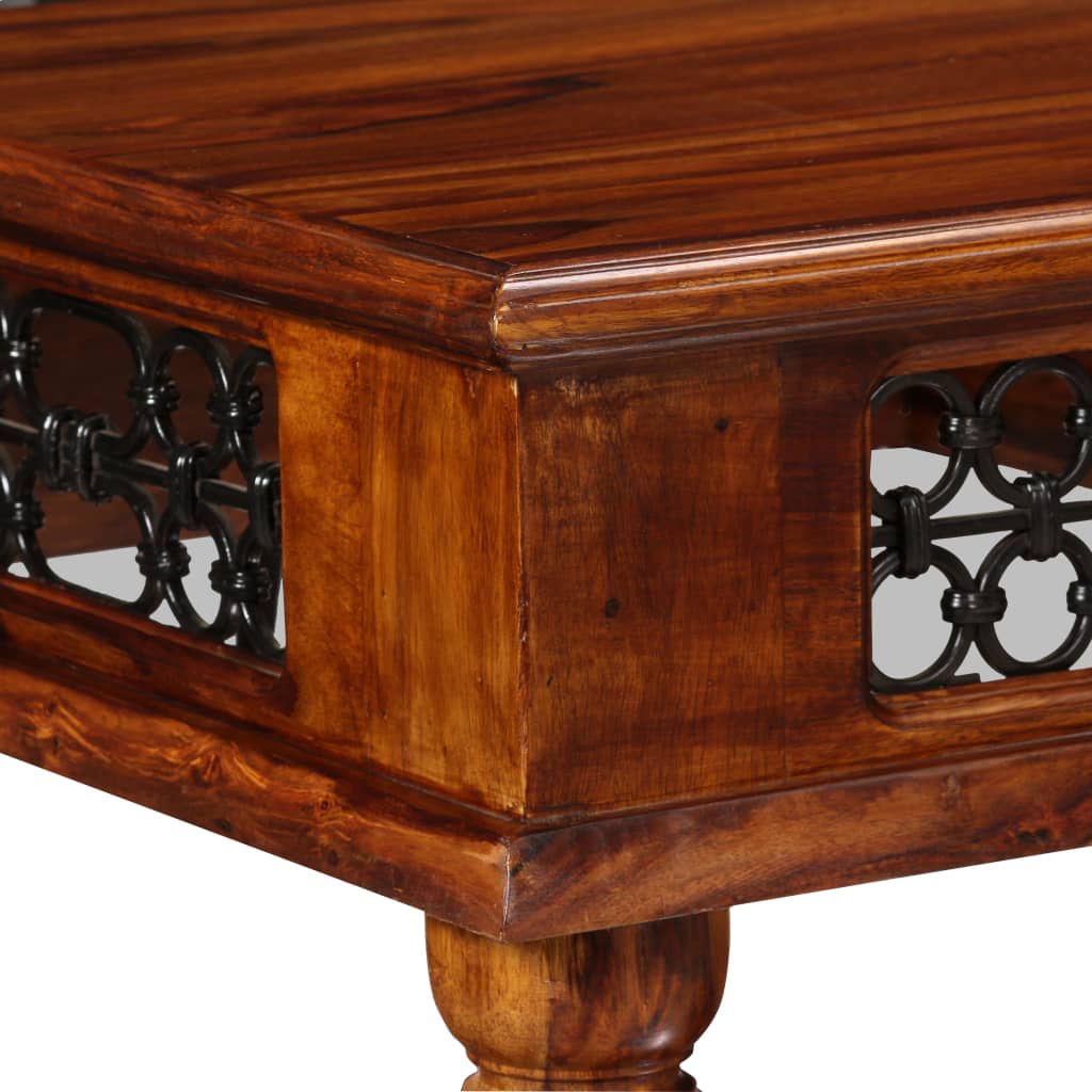 vidaXL Písací stôl, masívne sheeshamové drevo, 120x50x76 cm