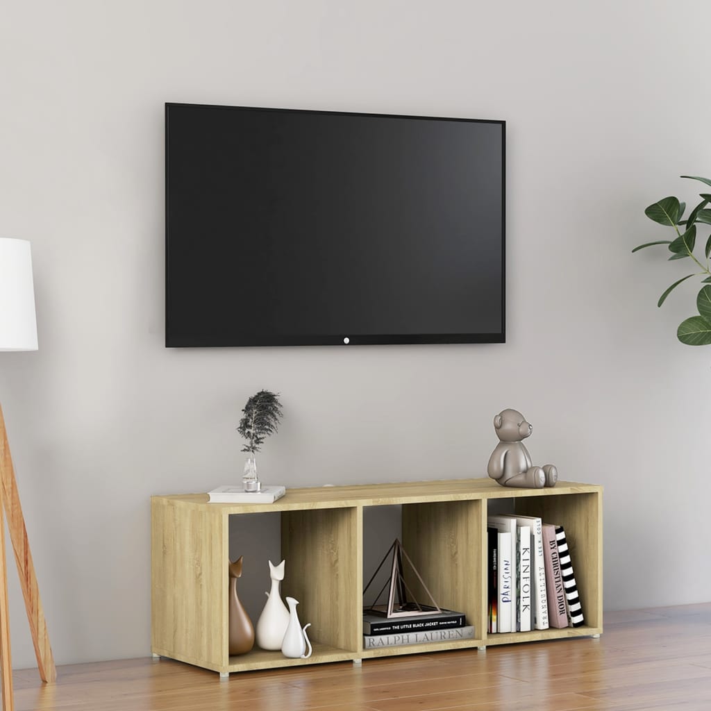 vidaXL TV skrinka, dub sonoma 107x35x37 cm, kompozitné drevo