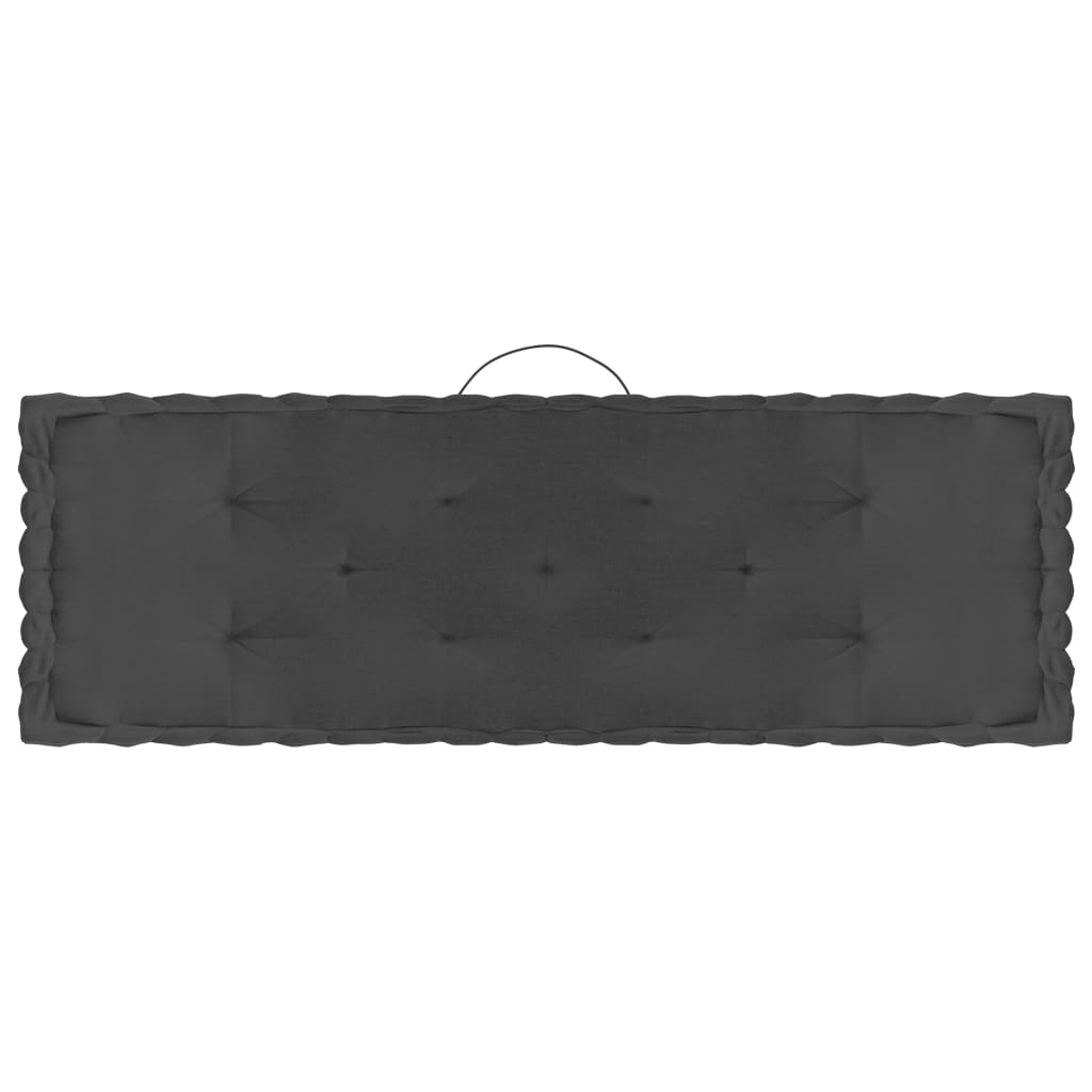 vidaXL Podlahové podložky na paletový nábytok 3 ks antracitové bavlna