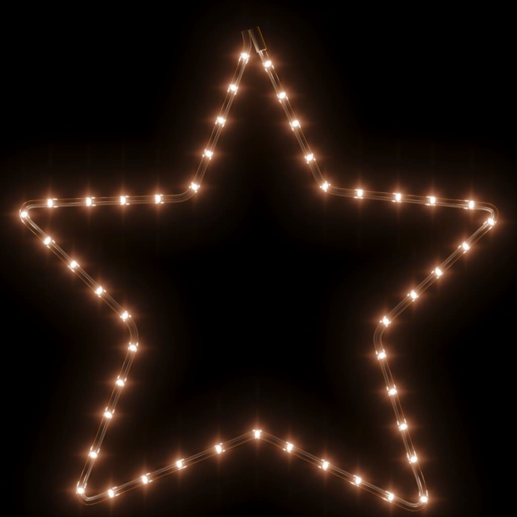 vidaXL Silueta vianočnej hviezdy so 48 LED diódami, teplá biela 56 cm