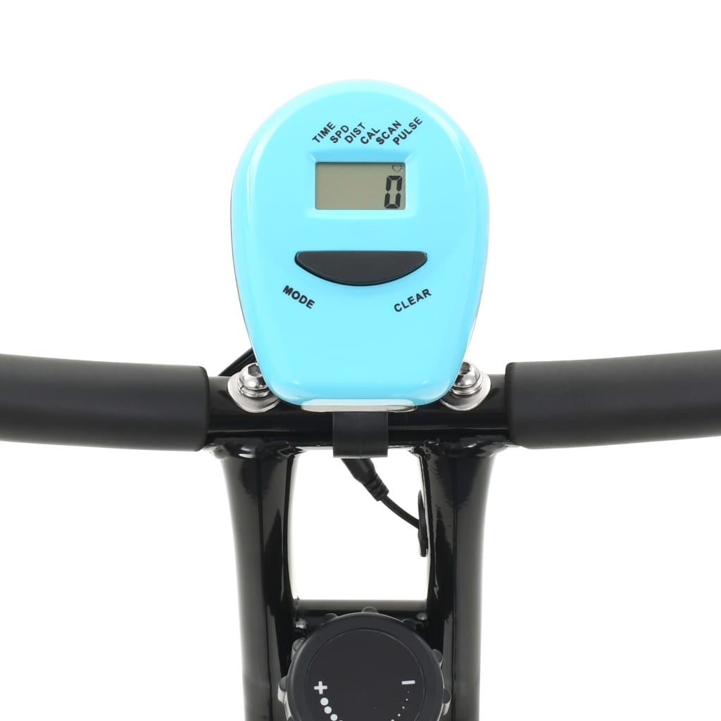 vidaXL Magnetický rotopéd X-Bike s meraním pulzu, čierna a modrá