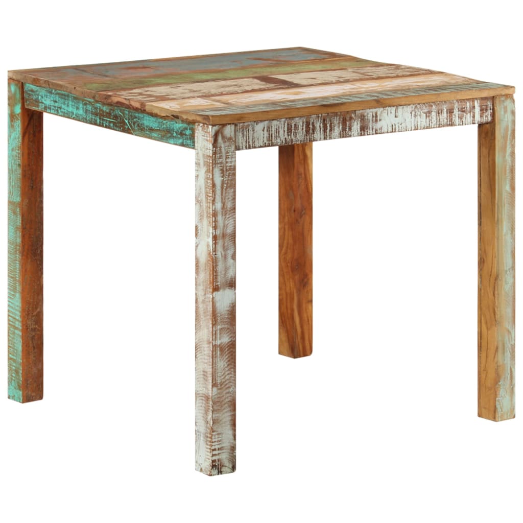vidaXL Jedálenský stôl 82x80x76 cm recyklovaný masív