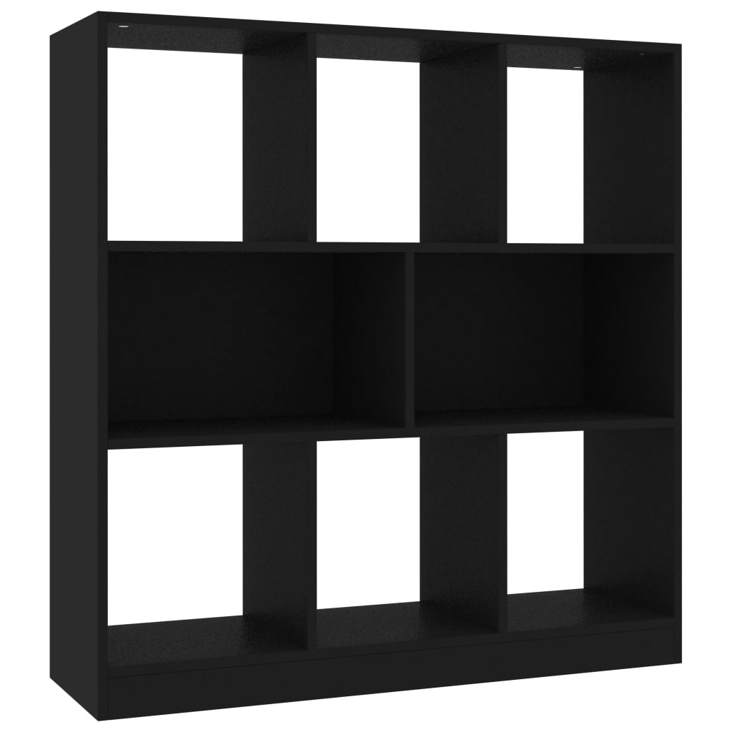 vidaXL Knižnica, čierna 97,5x29,5x100 cm, kompozitné drevo