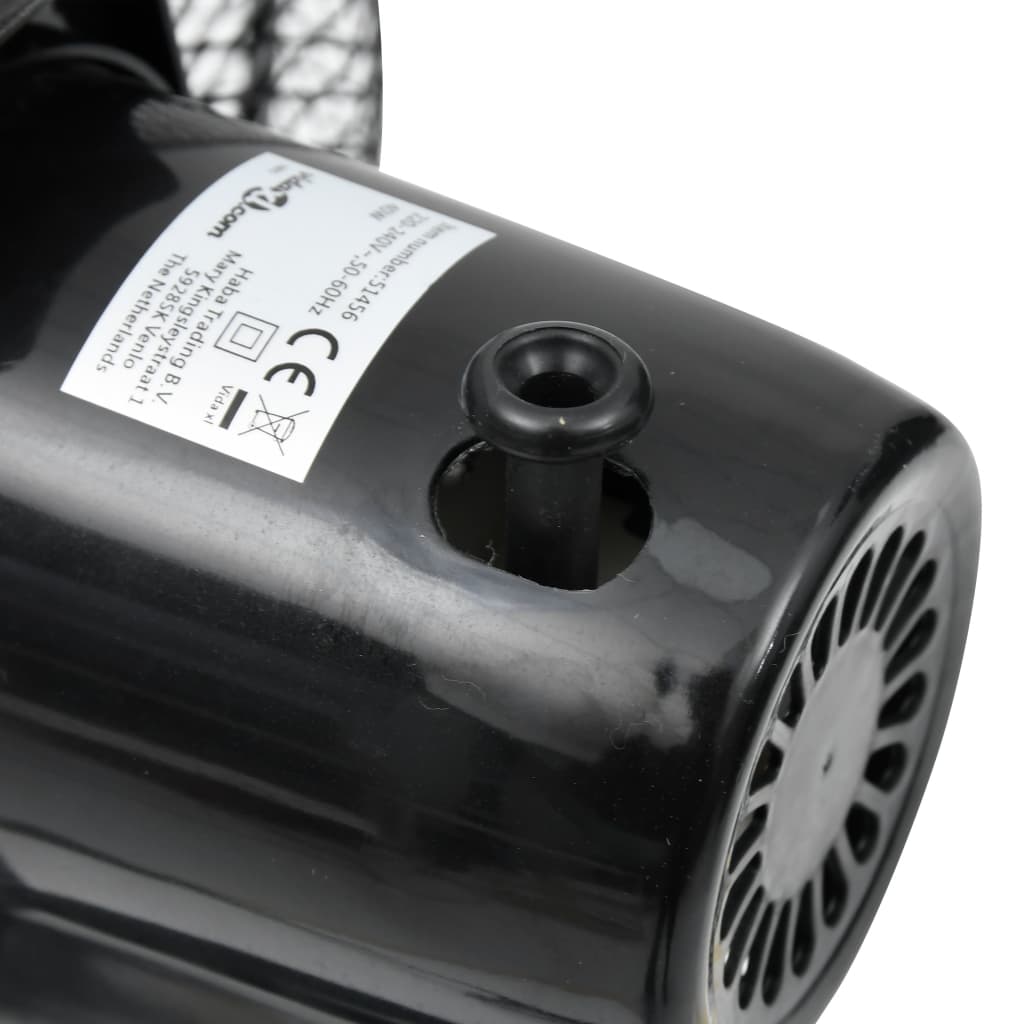 vidaXL Stolný ventilátor 3 rýchlosti 30 cm 40 W čierny
