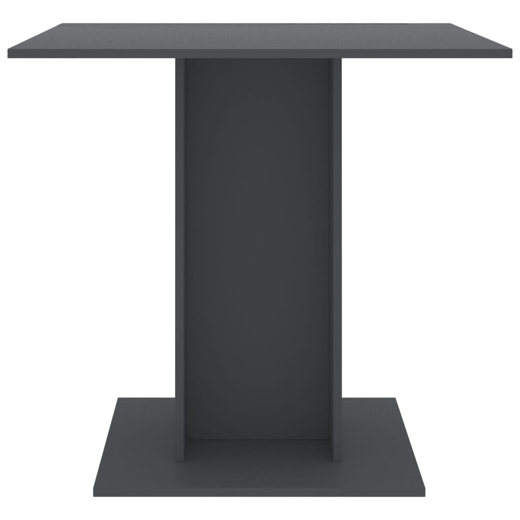 vidaXL Jedálenský stôl, sivý 80x80x75 cm, kompozitné drevo