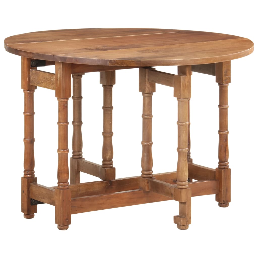 vidaXL Jedálenský stôl okrúhly 110x76 cm mangovníkový masív