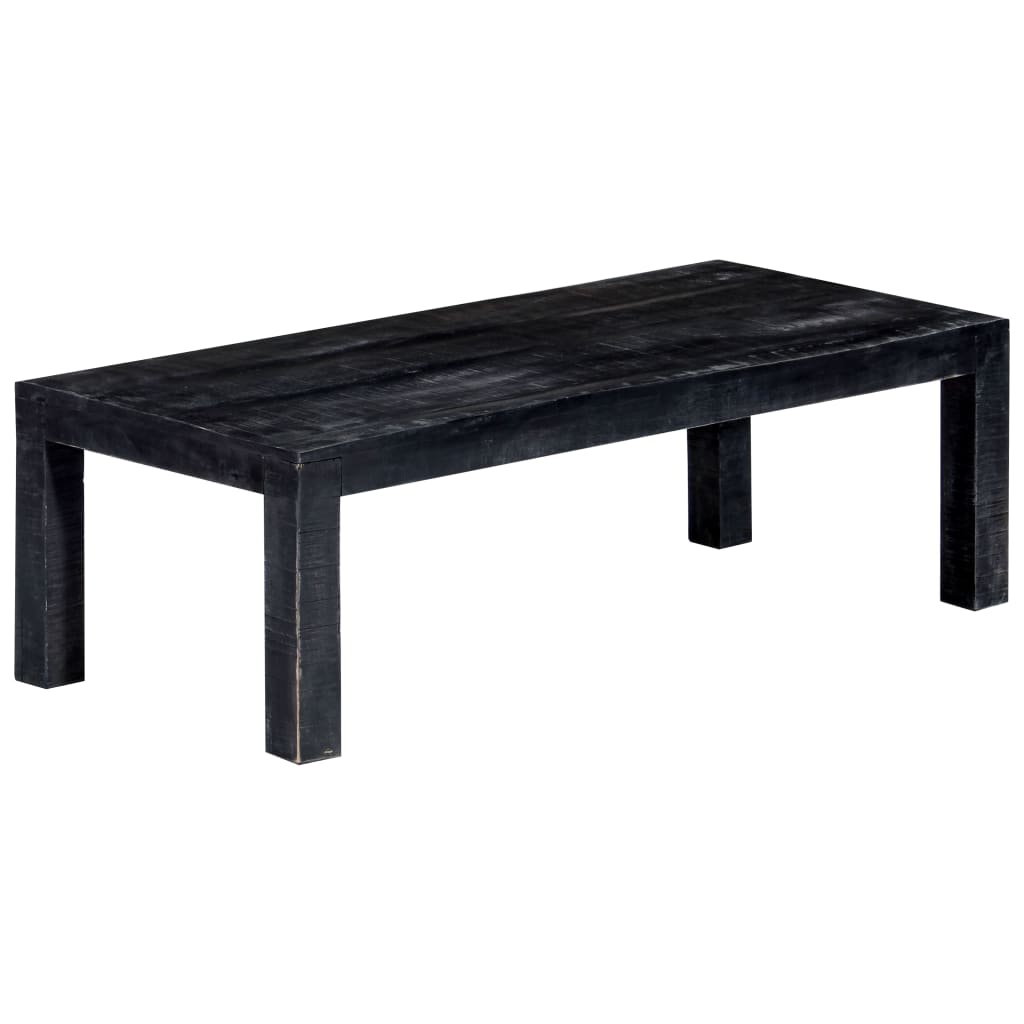 vidaXL Konferenčný stolík čierny 110x50x35 cm mangový masív