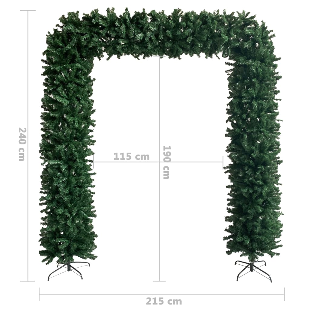 vidaXL Vianočný oblúk zelený 240 cm