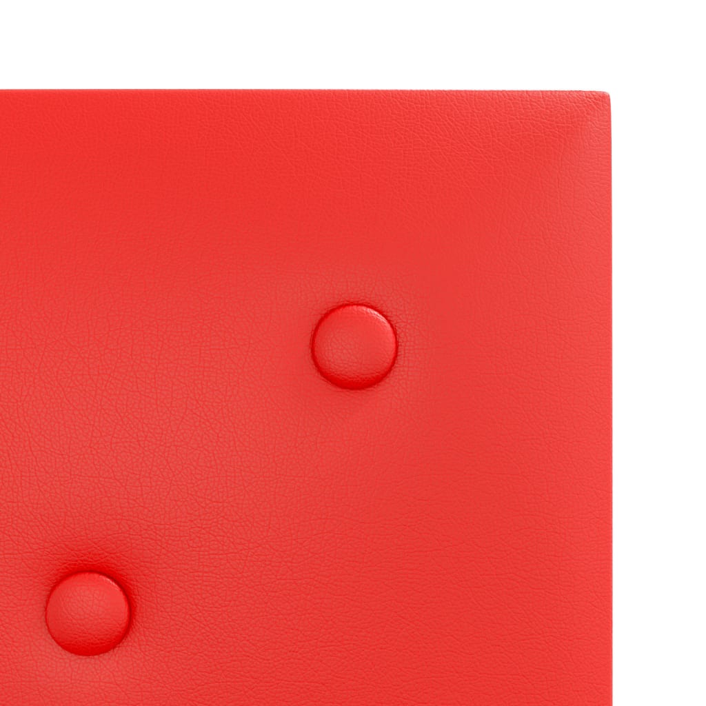 vidaXL Nástenné panely 12 ks červené 30x30 cm umelá koža 1,08 m²